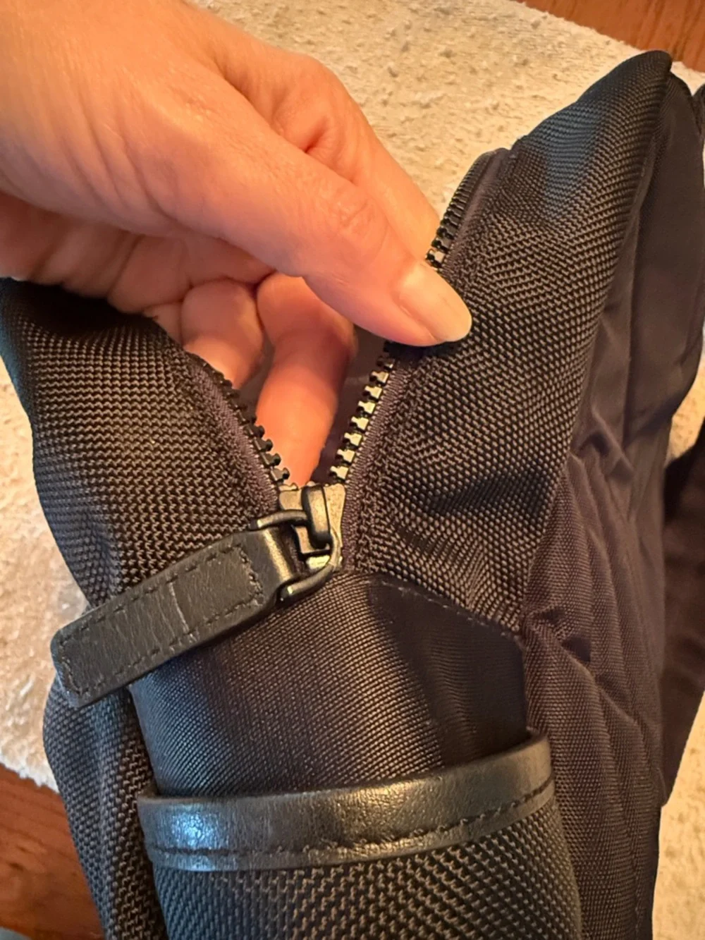 Michael Kors Black Nylon Backpack with Front Zip Pocket - Picture 6 of 7